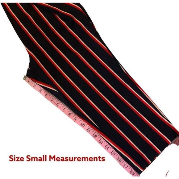 Ark & Co Red and Black Stylish Striped Women's Pleated Pants NWT Womens Sz Small - Picture 5 of 11